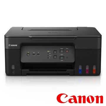 Canon PIXMA G3770 高速三合一Wi-Fi螢幕相片連續供墨印表機(黑)