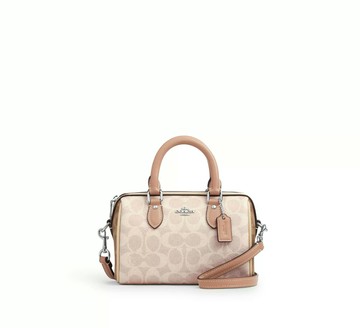 精選★COACH蔲馳 Rowan 18 品牌徽標可拆卸肩帶 PVC波士頓包單肩斜挎手提包【夏日美包★菲尼斯 國際精品↘3折起】