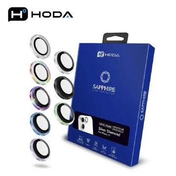 黑色 【HODA】 Apple iPhone 17 藍寶石原機結構鏡頭貼(2入組) 