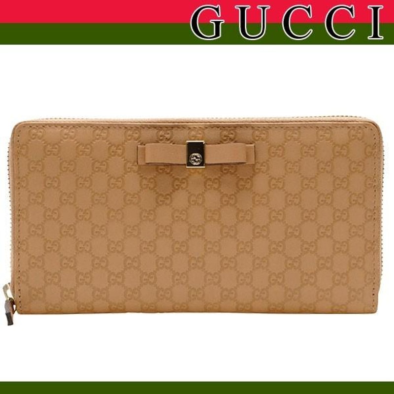 グッチ GUCCI 財布 長財布 リボン ラウンドファスナー グッチシマ BOWY 388680 アウトレット レディース | LINEショッピング