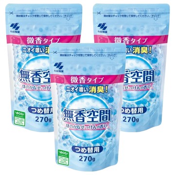 小林製藥 無香空間 室內除臭劑補充包 270g 微香型  3包