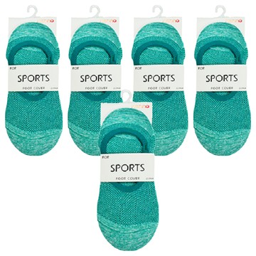 non-no 儂儂 花紗隱形襪 運動襪  水藍色  22~24cm  5雙