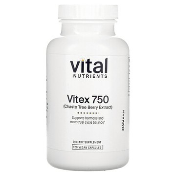Vital Nutrients, 黃荊 750，750 毫克，120 粒全素膠囊