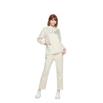 蘭陵(1+1入)燙鑽杏色輕盈套裝N09-03-ECTV