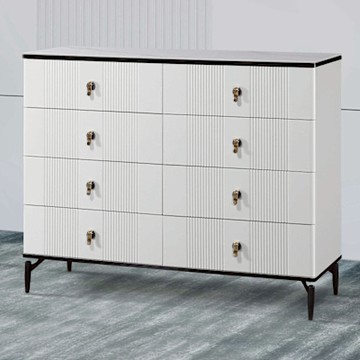 文創集 莎娜4尺岩板八抽斗櫃-120x40x99cm免組