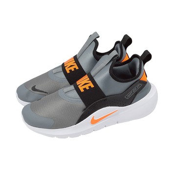 [ACS] Nike 慢跑鞋 Flex Runner 4 GS 大童 女鞋 灰 橘 套入式 運動鞋 IF2893-005