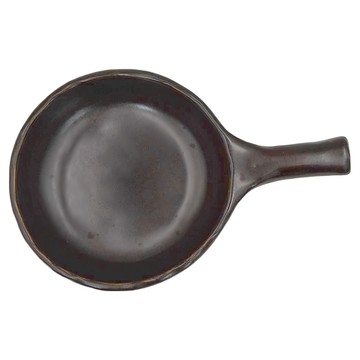 焦茶貽釉耐熱片手鍋  黑色  1個