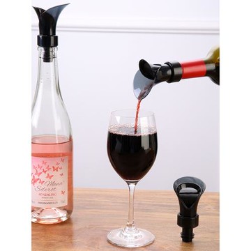 花瓣形狀葡萄倒酒器家用果酒紅酒香檳密封保鮮塞子創意旋轉醒酒器