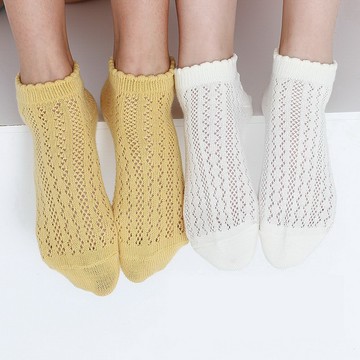 VIVILIAN網眼鏤空休閒百搭淺口隱形襪(5色入)