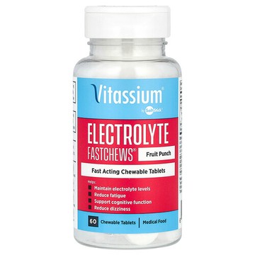 Vitassium, Electrolyte FastChews®，混合水果味，60 片咀嚼片