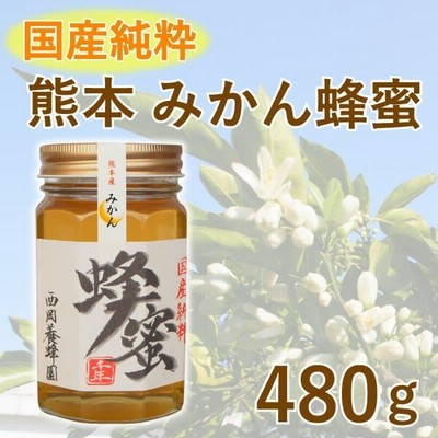 はちみつ 国産 純粋 100％ 熊本みかん 480g 甘味料パンケーキ紅茶