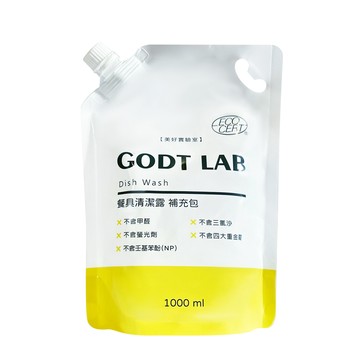 GODT LAB 餐具清潔露補充包1000ml