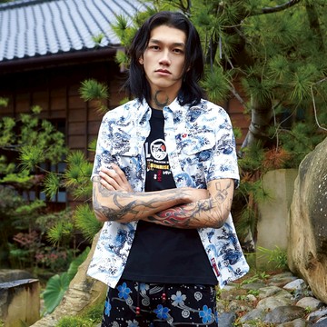 BIG TRAIN 加大日式龍紋印花男襯衫 K70128-56&80