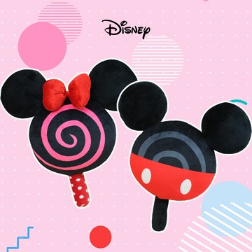 迪士尼disney 米奇米妮棒棒糖午安枕 靠枕 抱枕收納王妃