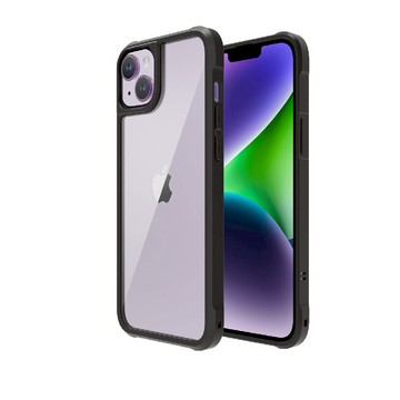 ABSOLUTE｜LINKASEAIR iPhone14 Plus 6.7吋兩顆鏡頭 防摔抗黃大猩猩玻璃掛繩保護殼-耀岩黑