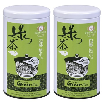 百香自然生態茶園 自然農法綠茶 直條形綠茶 冷泡茶  80g  1套  2個裝