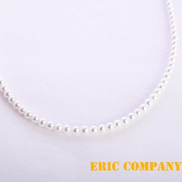 EM【eileen me】頂級嚴選經典款天然珍珠項鍊 4-5mm 白帶粉 約39公分 有延長鍊