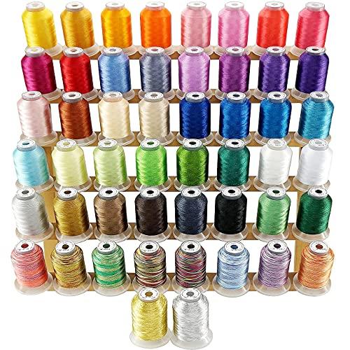 New brothread 50 Spools Embroidery Machine Thread Kit Including 40 Brother