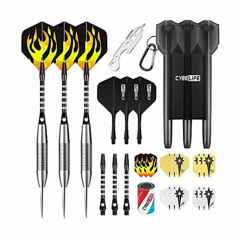 新春福袋21 Cyeelife 90 16g タングステンの専門ダーツ ダーツケース 6 プラスチックの尾翼 60 ダーツ ティップ Fucoa Cl