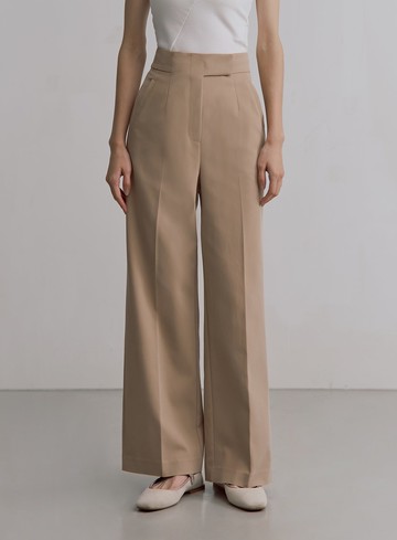 簡約質感落地西裝寬褲