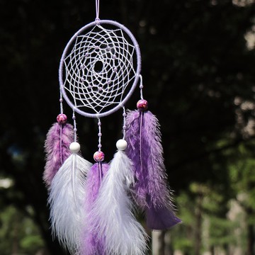 Purple丨情人送禮 羅曼蒂克捕夢網丨掛飾-薰衣草紫