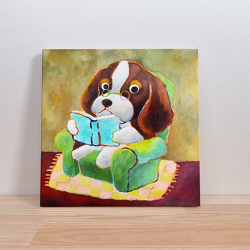 【母親節禮盒】麥町讀書下午茶-兒童房裝飾畫/繪本無框畫/禮物