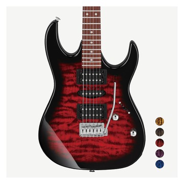 Ibanez GRX70QA-TRB HSH 雙單雙 小搖座 透紅漸層 Transparent Red Burst 紫心木指板 GIO系列 雲狀楓木貼面 電吉他