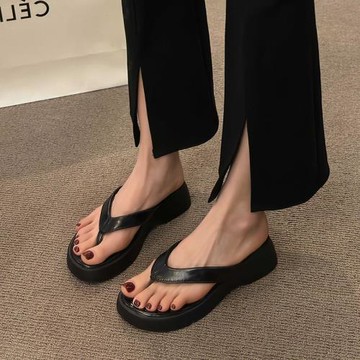 小眾厚底人字拖女2025夏季韓版沙灘拖鞋防滑度假夾腳百搭涼拖鞋