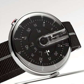 klokers【庫克錶】KLOK-01- M2 極簡黑色錶頭 + 單圈尼龍錶帶