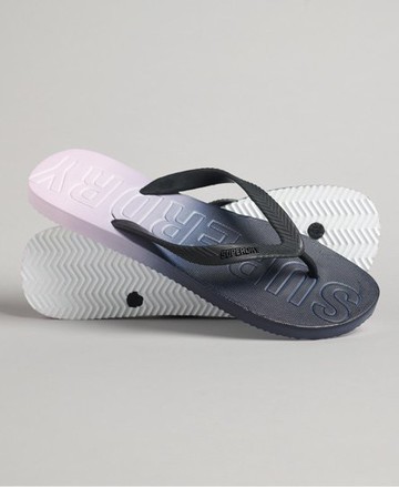 Superdry Men's Men's Code Dip Dye Flip Flops Navy / Navy/Lilac Dip Dye - Size: S