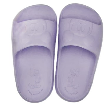 BORUI 柏睿鞋業 兒童款 DN米奇浮雕拖鞋  紫色  16cm