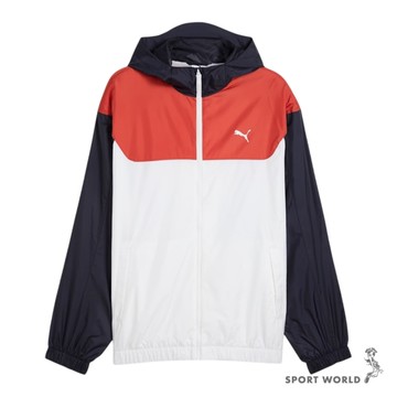 Puma 連帽外套 男裝 防風 歐規 紅白黑【運動世界】68462602
