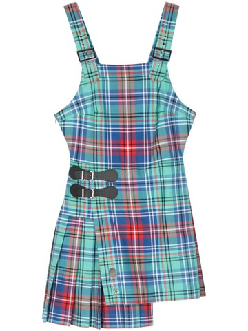 Charles Jeffrey Loverboy - Kilt mini dress - women - Cotton - M - Blue