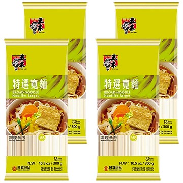 五木 特選寬麵 低鈉美味  300g  4包