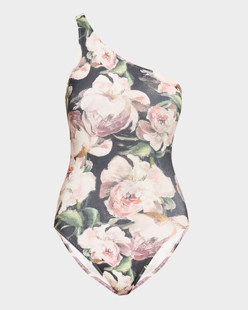 Peony Asymmetric One-Piece Swimsuit