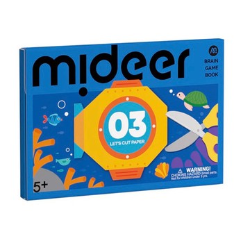 MiDeer 美術剪紙書－腦力提升 LEVEL3｜兒童剪紙練習×手眼協調×專注力訓練 6936352533689