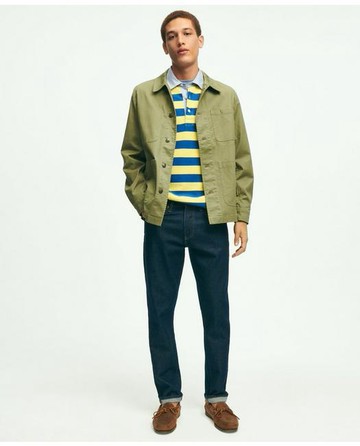 Brooks Brothers Men's Stretch Cotton Twill Chore Jacket | Olive | Size Medium