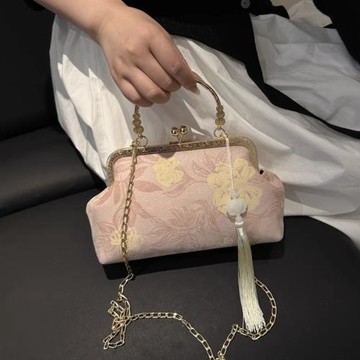 古風漢服手提包女搭配穿旗袍的包復古新中式民國風小包包中國風拎