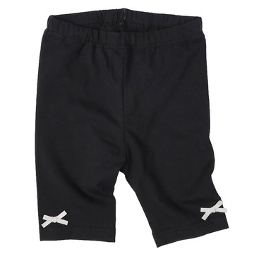 akachan honpo - 5分內搭褲-彈性天竺布-黑色