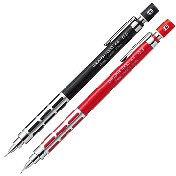 Pentel 日本GRAPH 1000標硬度CS精密製圖筆0.3mm自動鉛筆PG1003CS低重心繪圖筆素描鉛筆