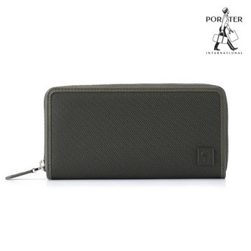 PORTER INTERNATIONAL - 俐落簡約CAKE真皮長夾 - 灰