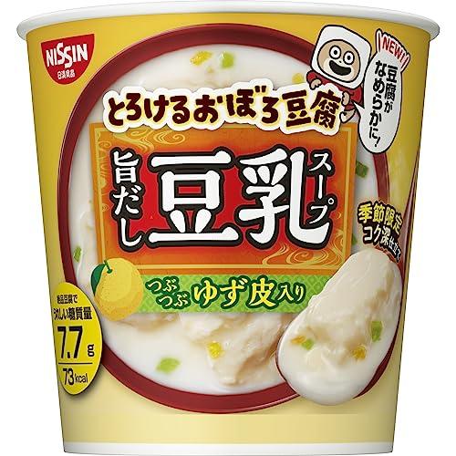 日清食品 とろけるおぼろ豆腐 旨だし豆乳スープ (つぶつぶ ゆず皮入り) インスタントスープ 17g×6個