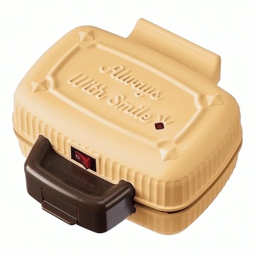 recolte 麗克特 Mini 迷你格子三明治機 16 x 16 x 9cm 黃色  RPS-3