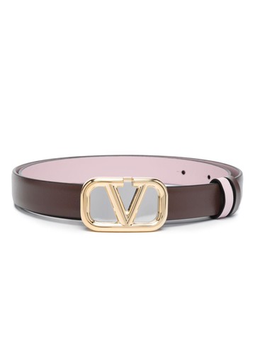 Valentino Garavani - VLogo Signature reversible belt - women - Calf Leather - 75 - Brown