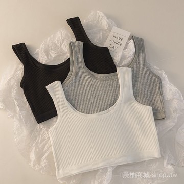 🎇可開發票✨髮育期7-15嵗女童內衣小學初中生純棉小背心長款雙層防凸點抹胸#免運