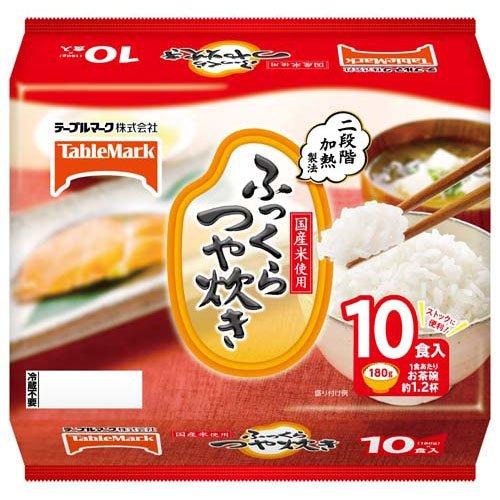 ふっくらつや炊き 180g*10食入  たきたてご飯 パックご飯 ごはん レトルト 米 国産 レンチン