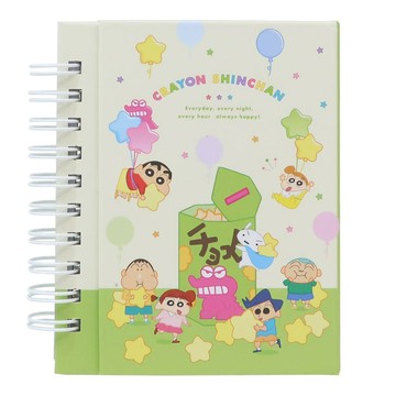 T'S FACTORY 蠟筆小新 磁吸封面線圈筆記本 春日部防衛隊 巧克比餅乾 CY21035