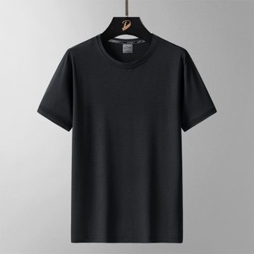 [米蘭精品] 現貨+預購 男涼感短袖上衣T恤夏季冰絲速乾短袖寬鬆大尺碼男士運動上衣T恤冰感-男裝7色74lg1