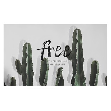 WA. WALL ART 耐高溫防水防油貼 仙人掌 自由裁剪  75 x 45cm  1個