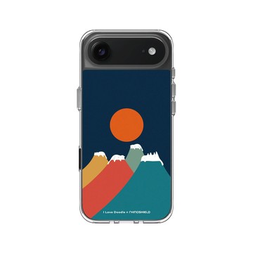 iPhone Air Clear Case（相機按鈕） 透明 - ilovedoodle (Lim Heng Swee) - Cat Landscape - Colorful Mountains 貓咪五彩山